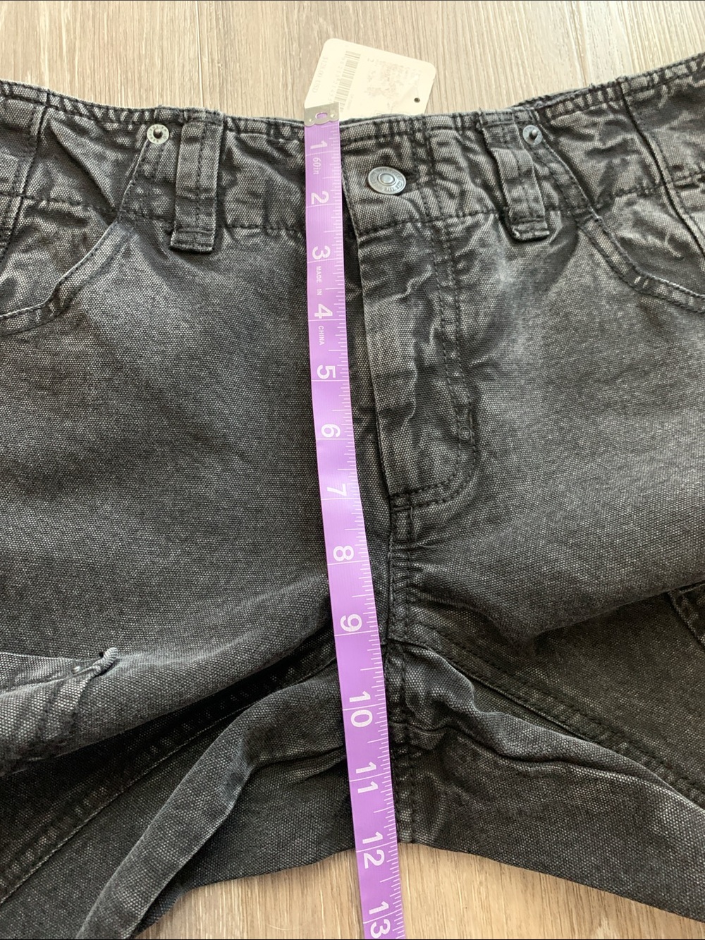 FREE PEOPLE Denim Cropped Slim Barrel Pants Distressed Black NWT Supersonic - Picture 8 of 13